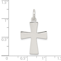 Sterling Silver 925 Polished Latin Cross Charm Anti-Tarnish Solid