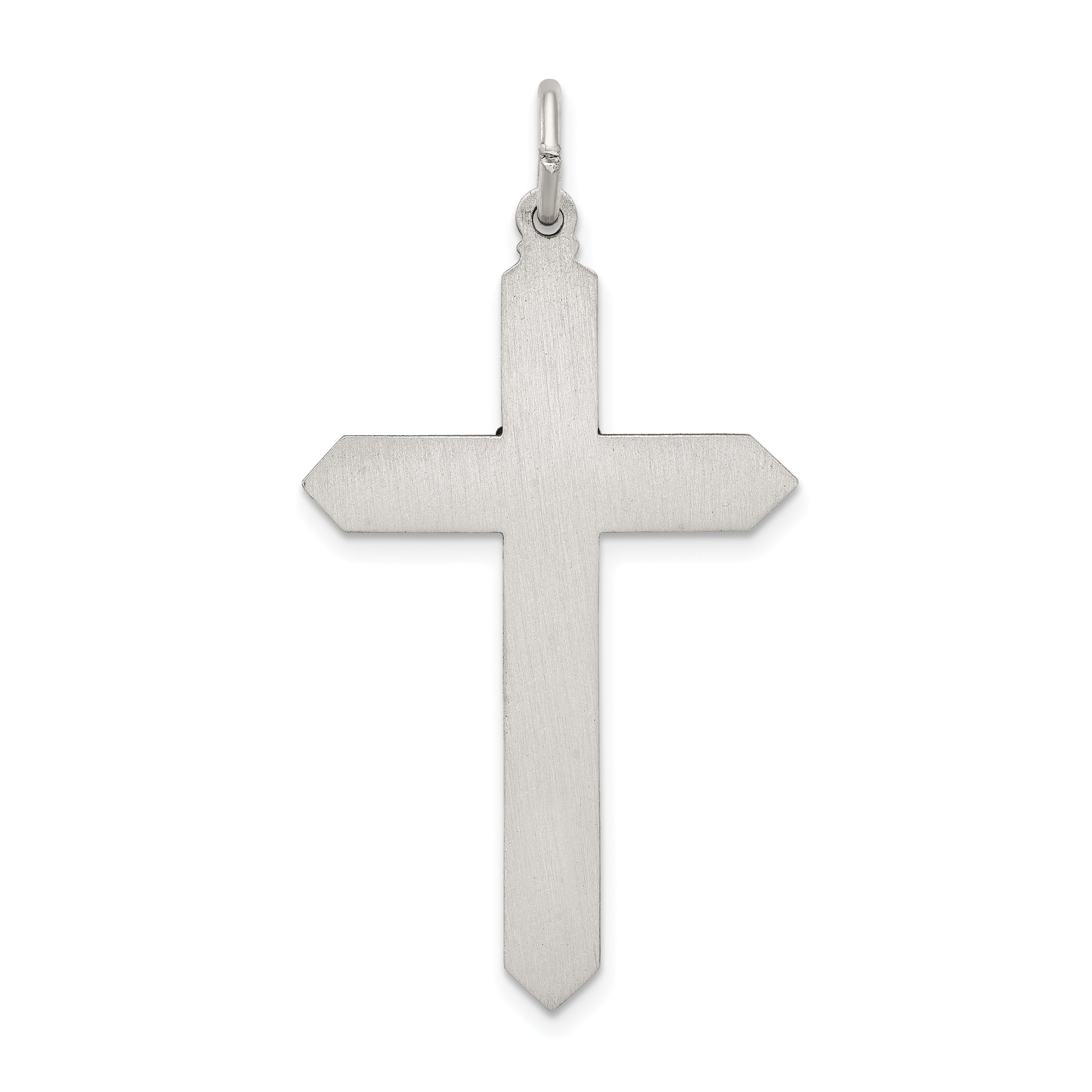 Sterling Silver 925 Antique January Birthstone Cross Pendant