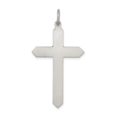 Sterling Silver 925 Antiqued February Birthstone Cross Pendant