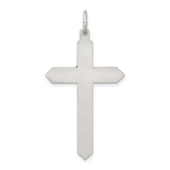 Sterling Silver Antiqued November Glass Birthstone Cross Pendant