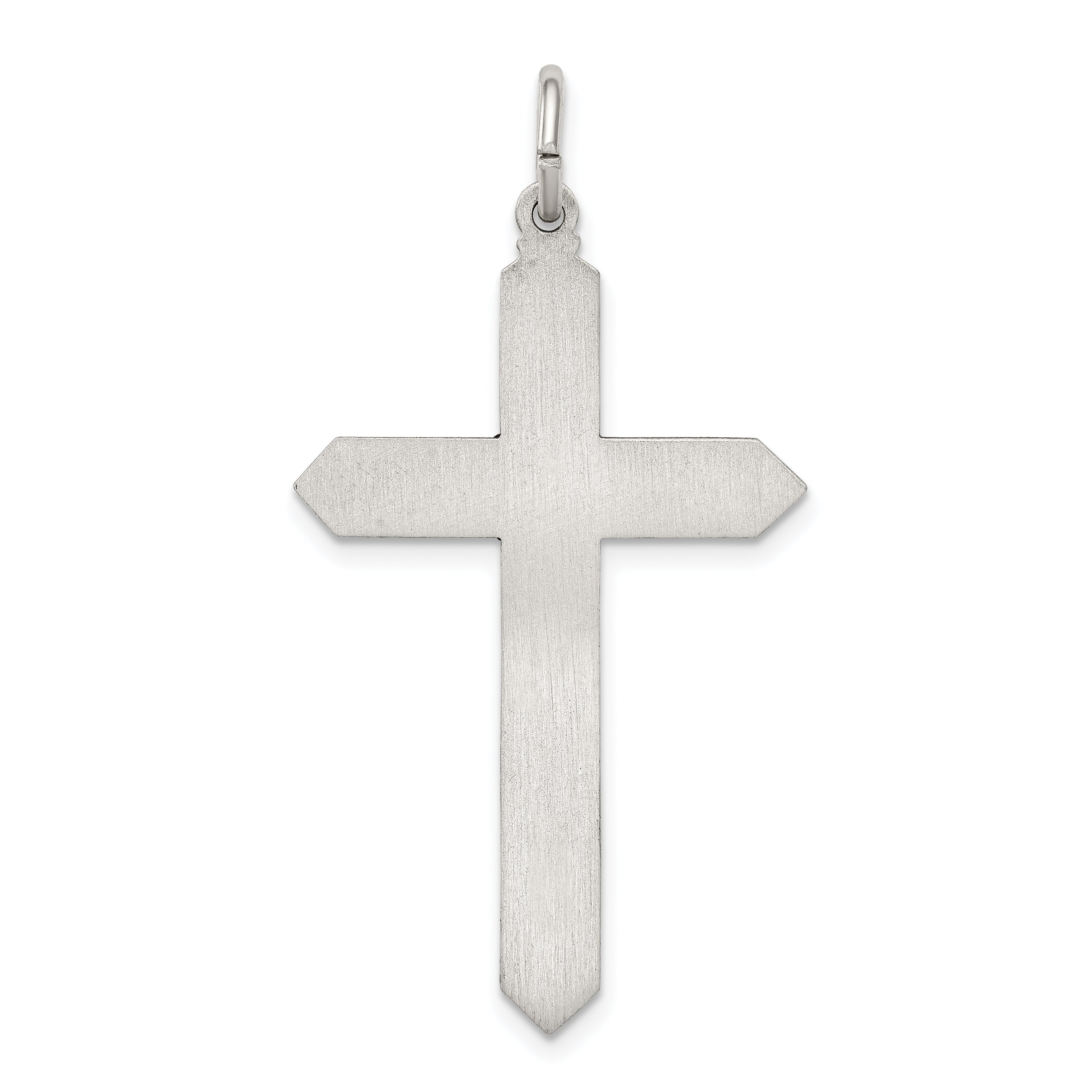 Sophia Jewelers Sterling Silver Cross Pendant with December Birthstone