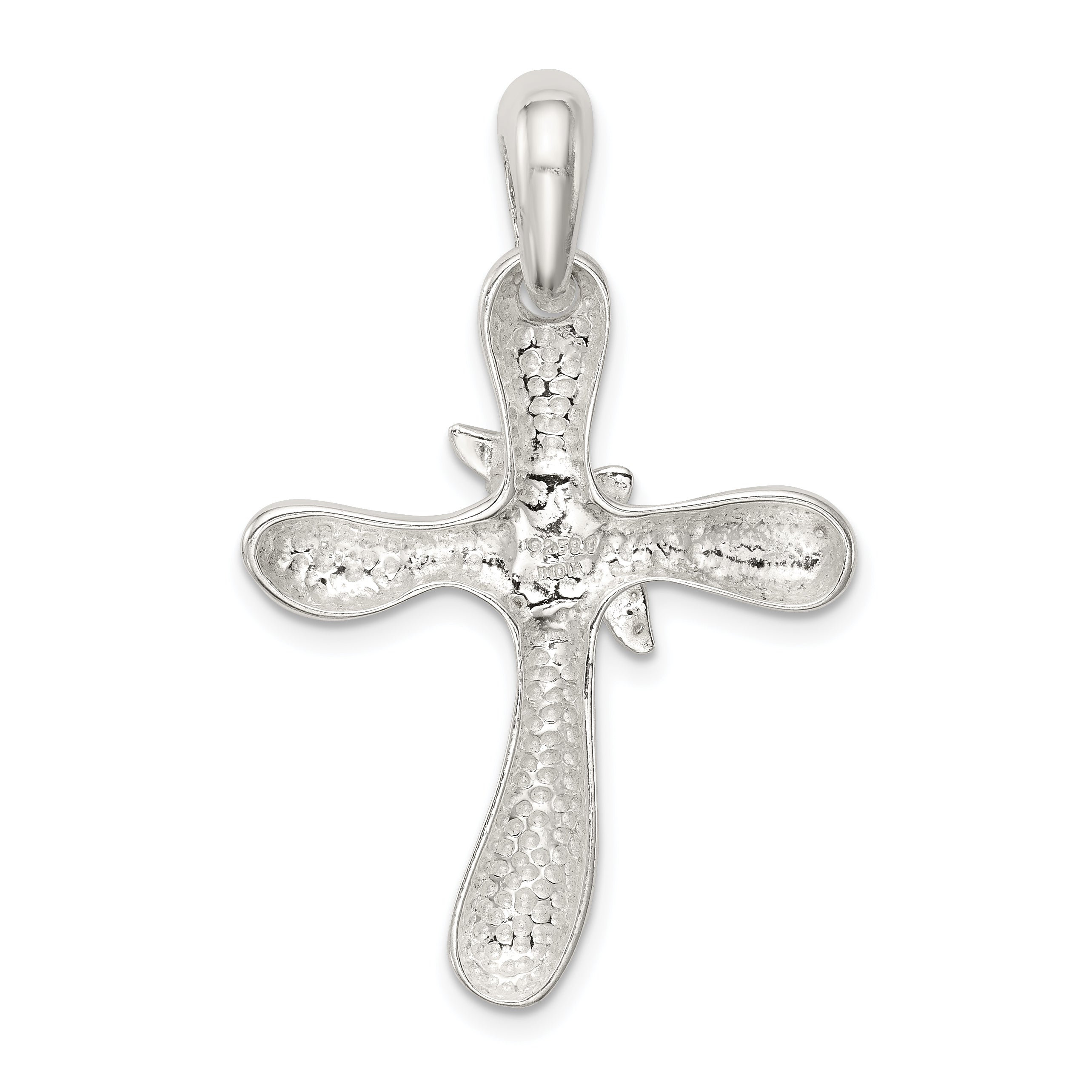 Sterling Silver Dove Cross Pendant