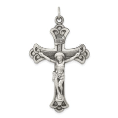 Sterling Silver Antiqued INRI Crucifix Pendant