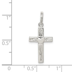 Sterling Silver Rhodium-plated Latin Cross Charm