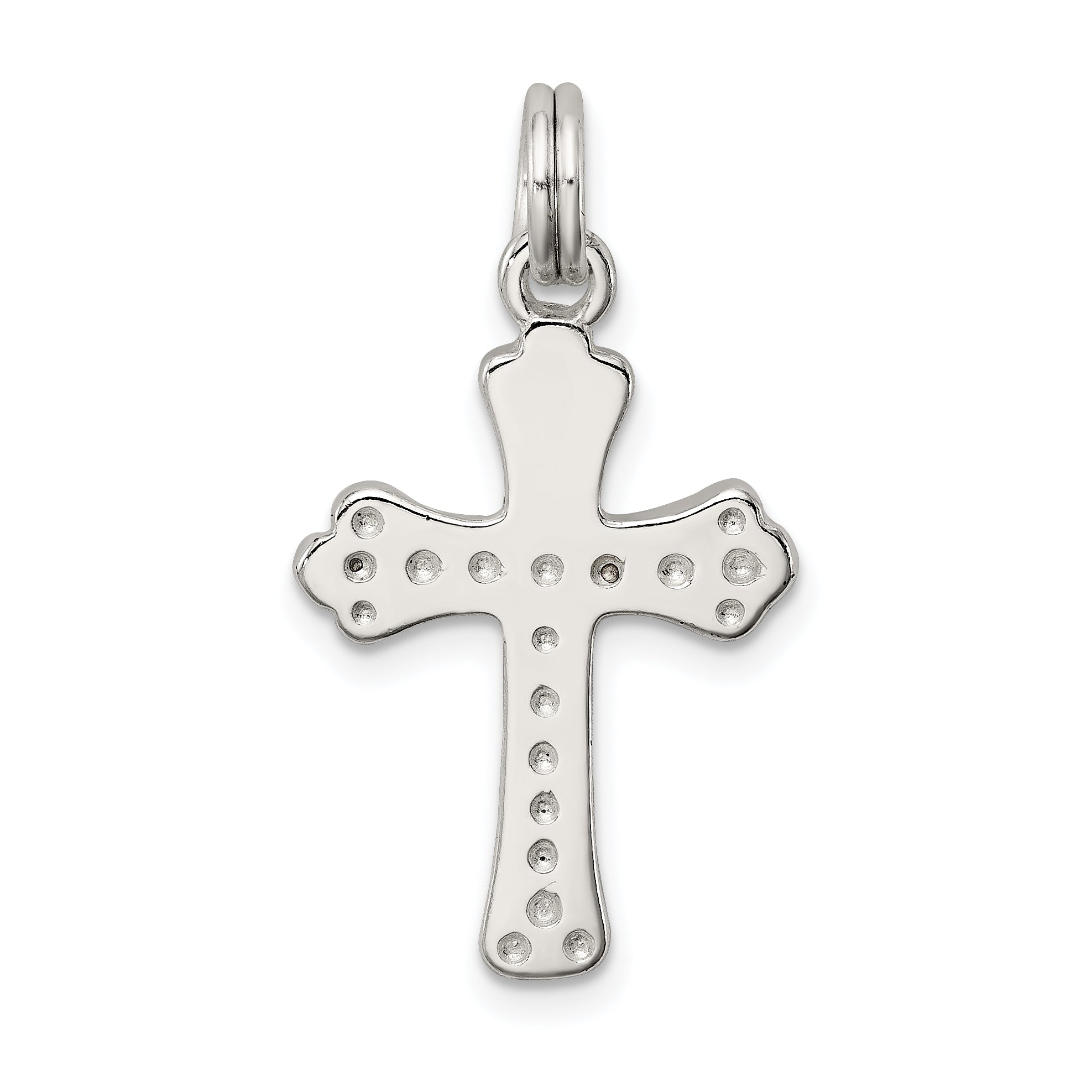 Sterling Silver 925 Crucifix Charm with Polished Anti-Tarnish Finish