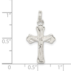 Sterling Silver 925 Crucifix Charm with Polished Anti-Tarnish Finish