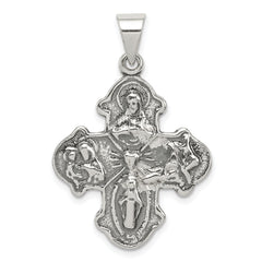 Sterling Silver Antiqued 4-way Medal