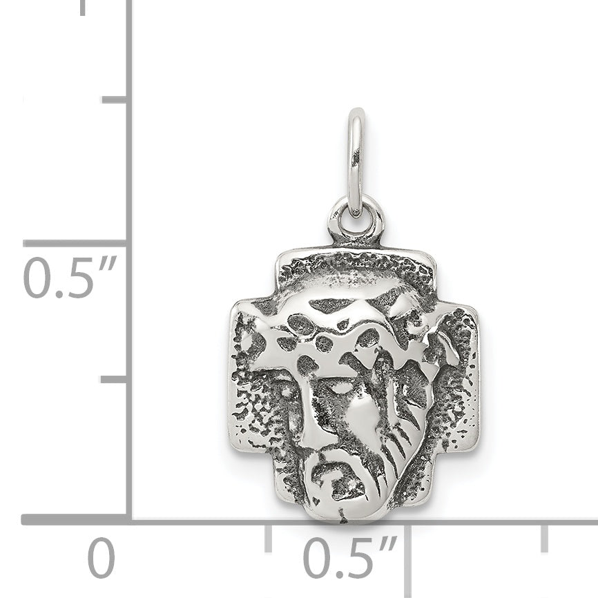 Sterling Silver 925 Antiqued Ecce Homo Pendant by Sophia Jewelers