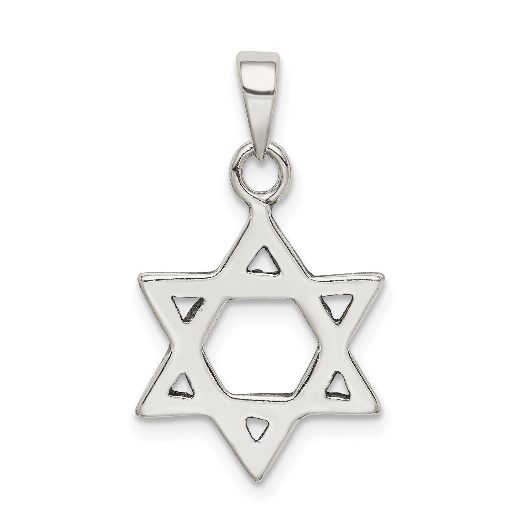 Antiqued Sterling Silver Star of David Charm Vintage Inspired Piece