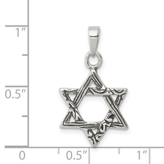 Antiqued Sterling Silver Star of David Charm Vintage Inspired Piece