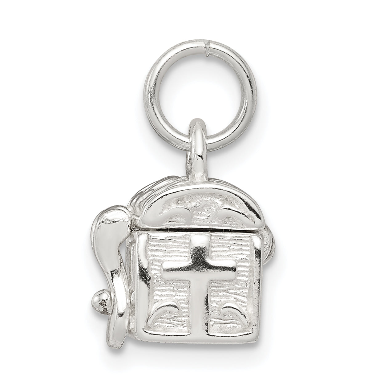 Sterling Silver 925 Cross Prayer Box Charm Classic Elegance