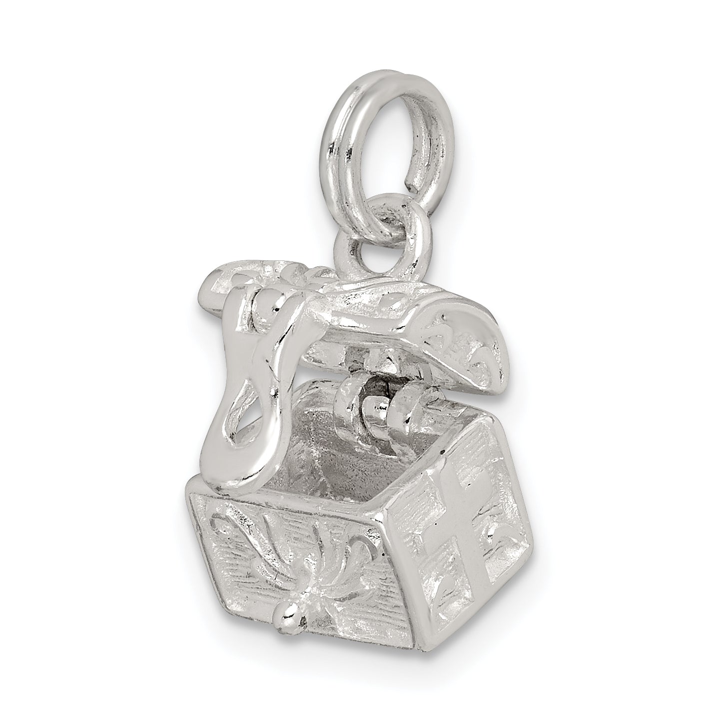 Sterling Silver 925 Cross Prayer Box Charm Classic Elegance