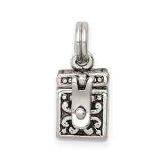 Sterling Silver Antiqued Angel Prayer Box Charm