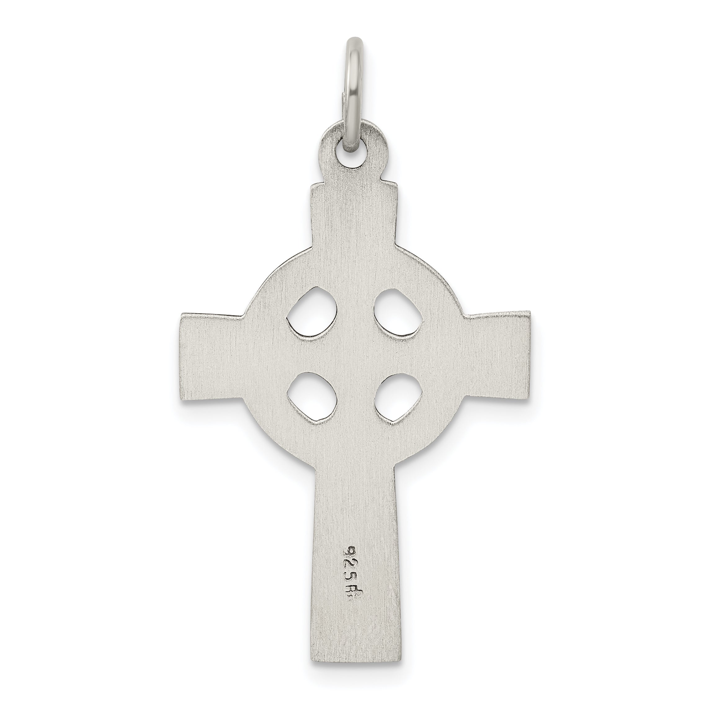 Sterling Silver 925 Celtic Cross Pendant Antique Polished Design