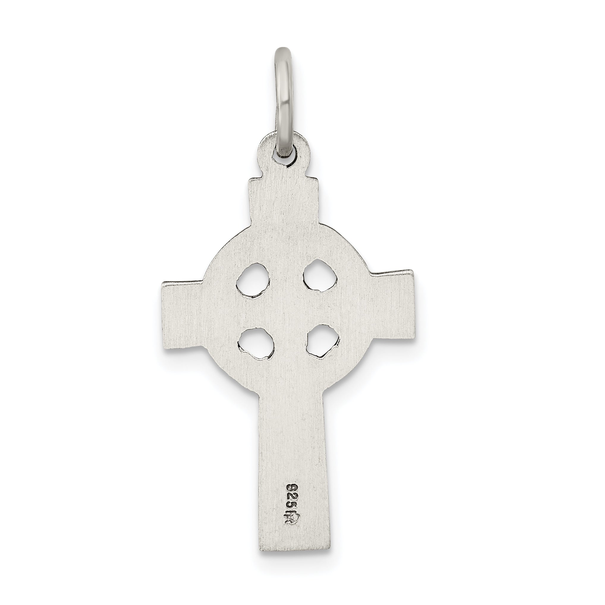 Sterling Silver 925 Celtic Cross Pendant with Polished Antique Finish