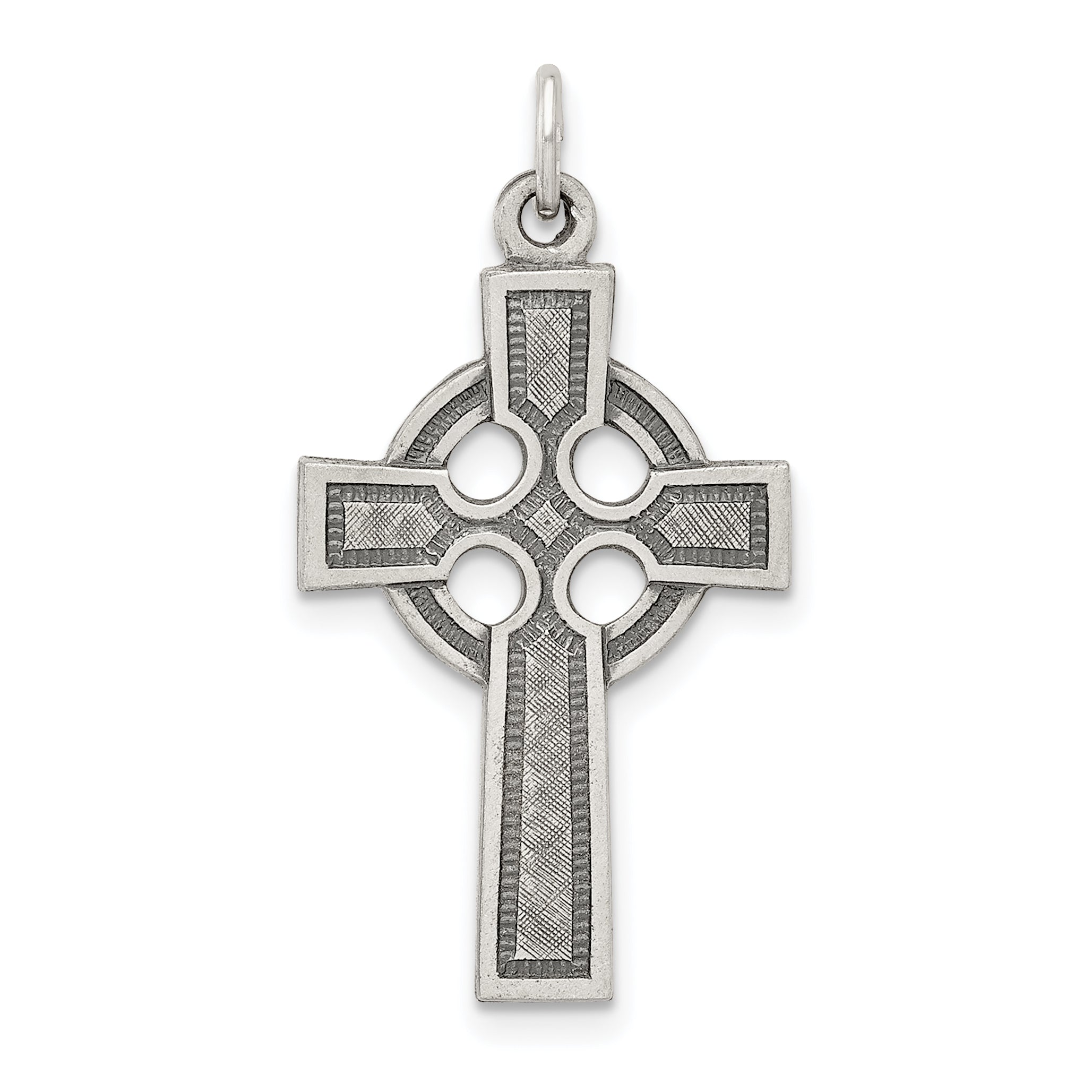 Sterling Silver Antiqued Celtic Cross Charm