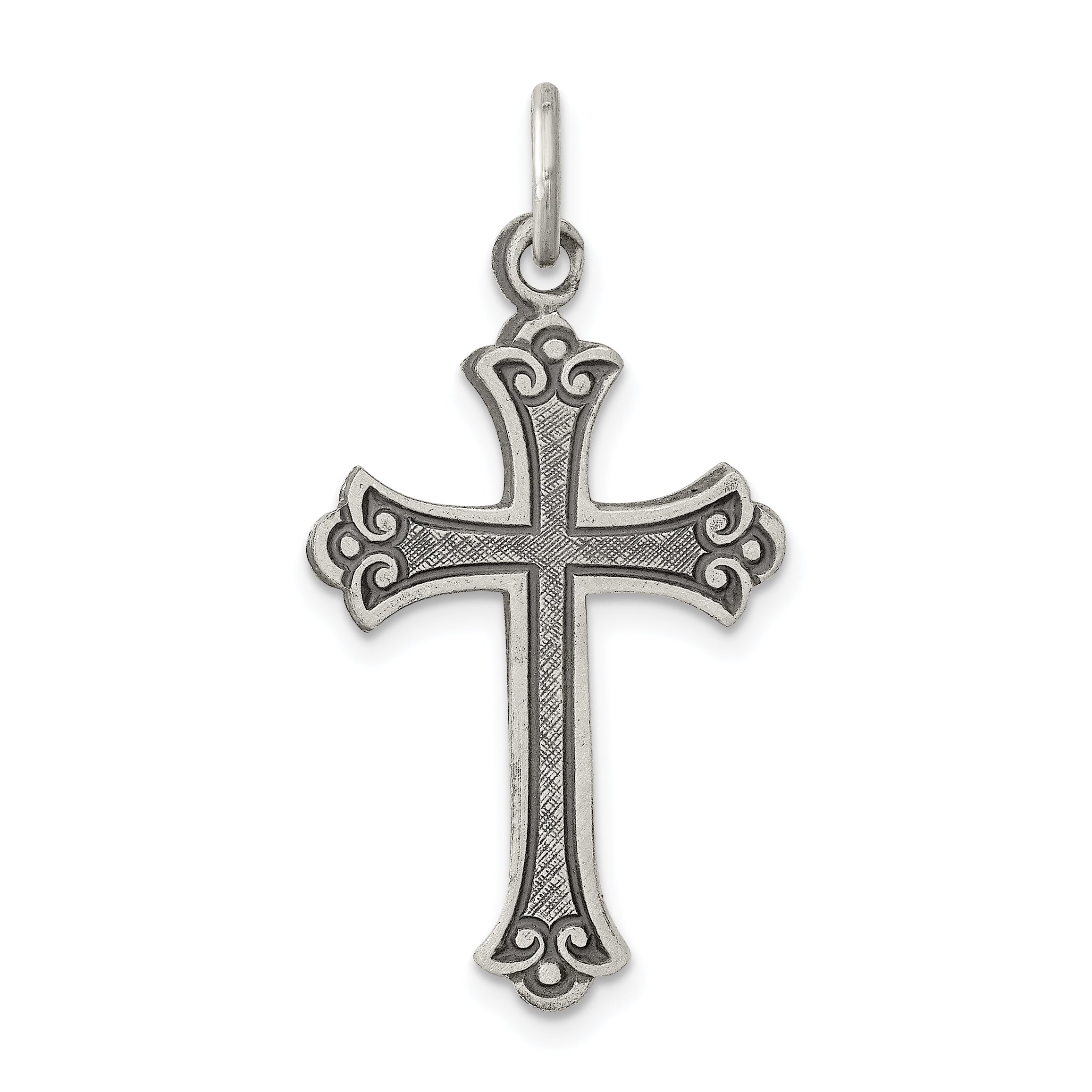 Sterling Silver Antiqued Cross Pendant