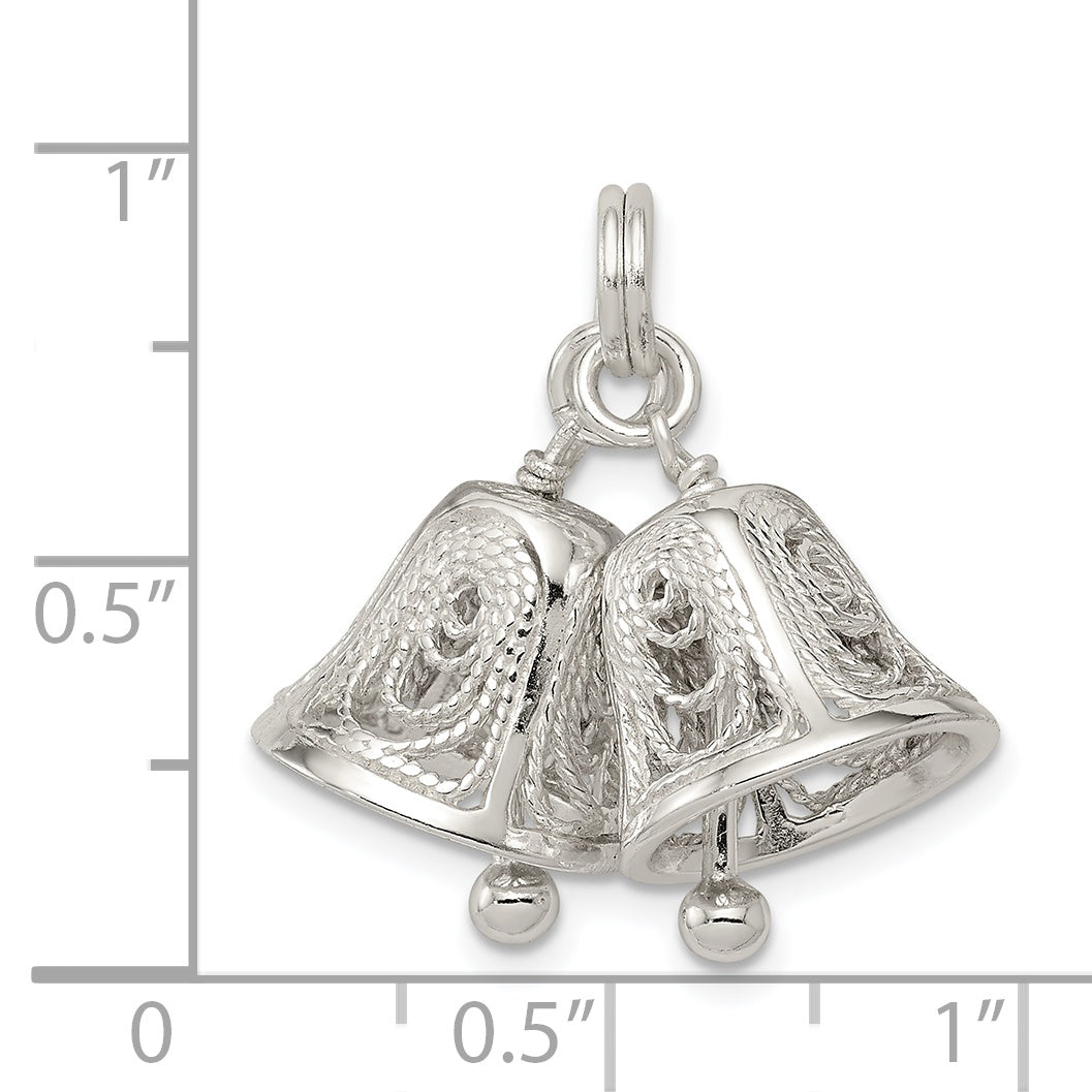 Sterling Silver Bells Charm