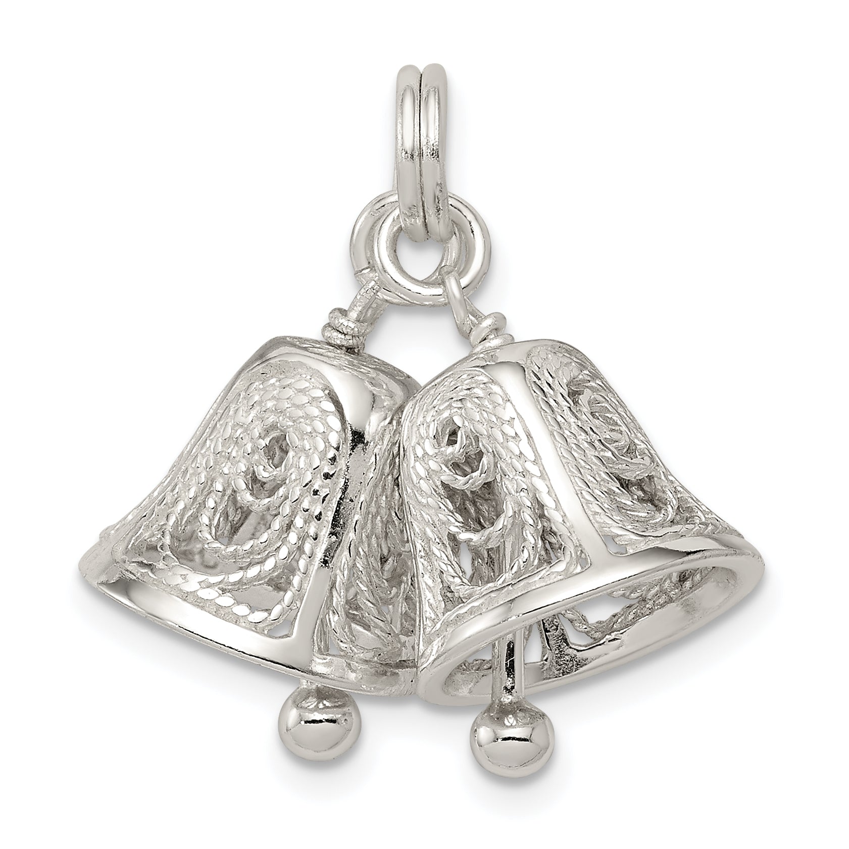 Sterling Silver Bells Charm