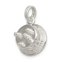 Sterling Silver 925 Birthday Cake Charm with Cast Solid Design