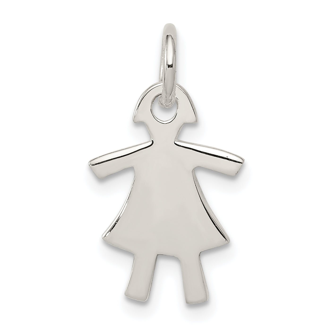 Sterling Silver Girl Charm