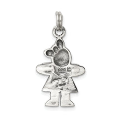 Sterling Silver Antiqued Girl Charm