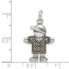 Sterling Silver Antiqued Boy Charm