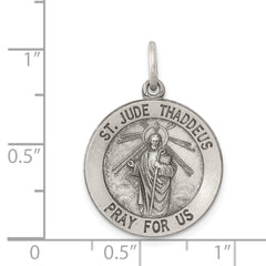 Sterling Silver Antiqued St. Jude Thaddeus Medal