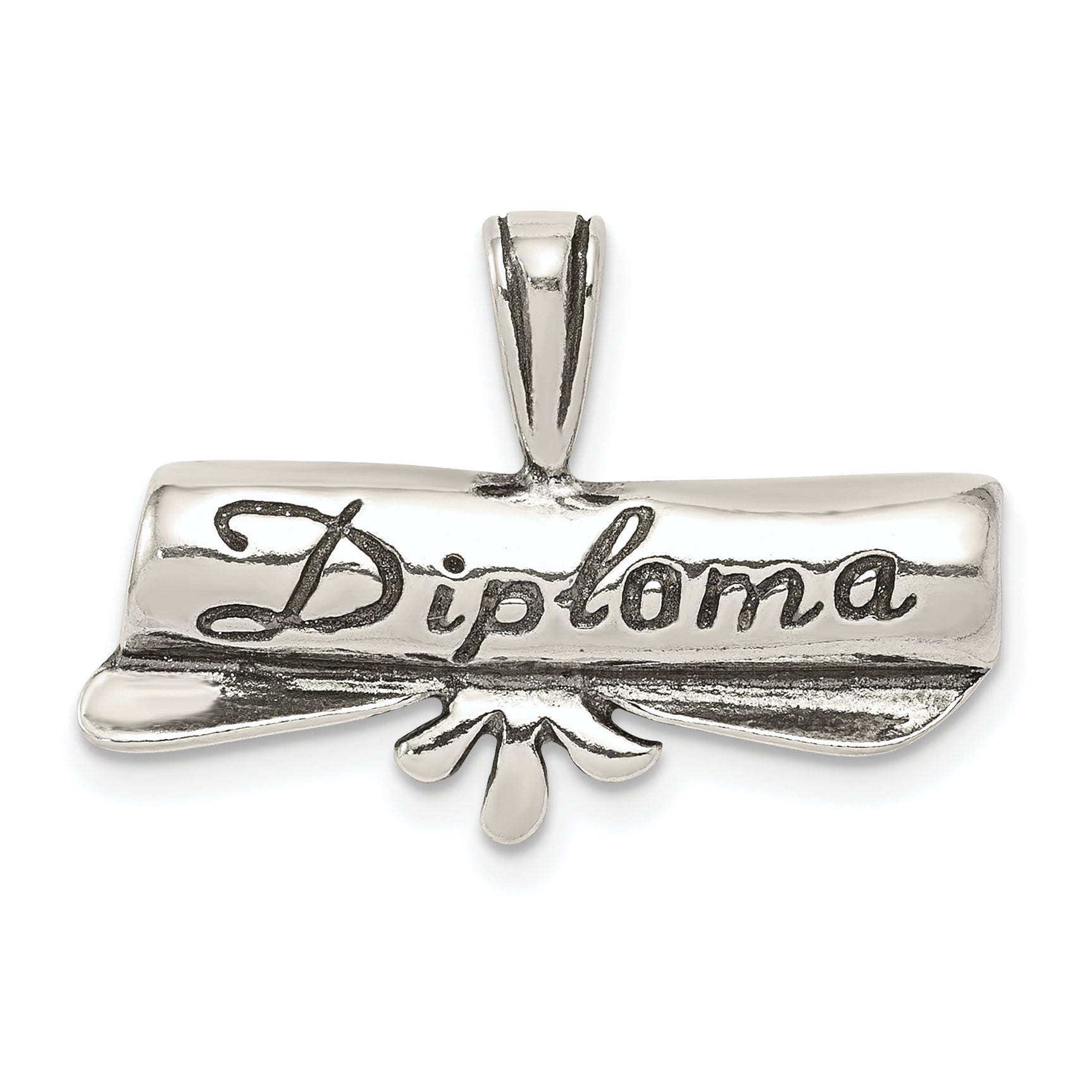 Sterling Silver Polish & Antique Diploma Pendant