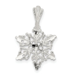 Sterling Silver Diamond Cut Snowflake Pendant