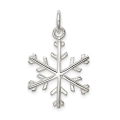 Sterling Silver 925 Snowflake Pendant Casted Solid Elegant Design