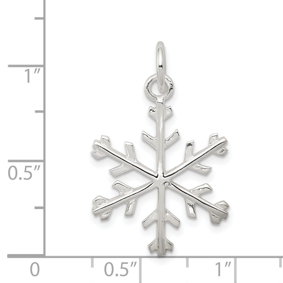 Sterling Silver 925 Snowflake Pendant Casted Solid Elegant Design