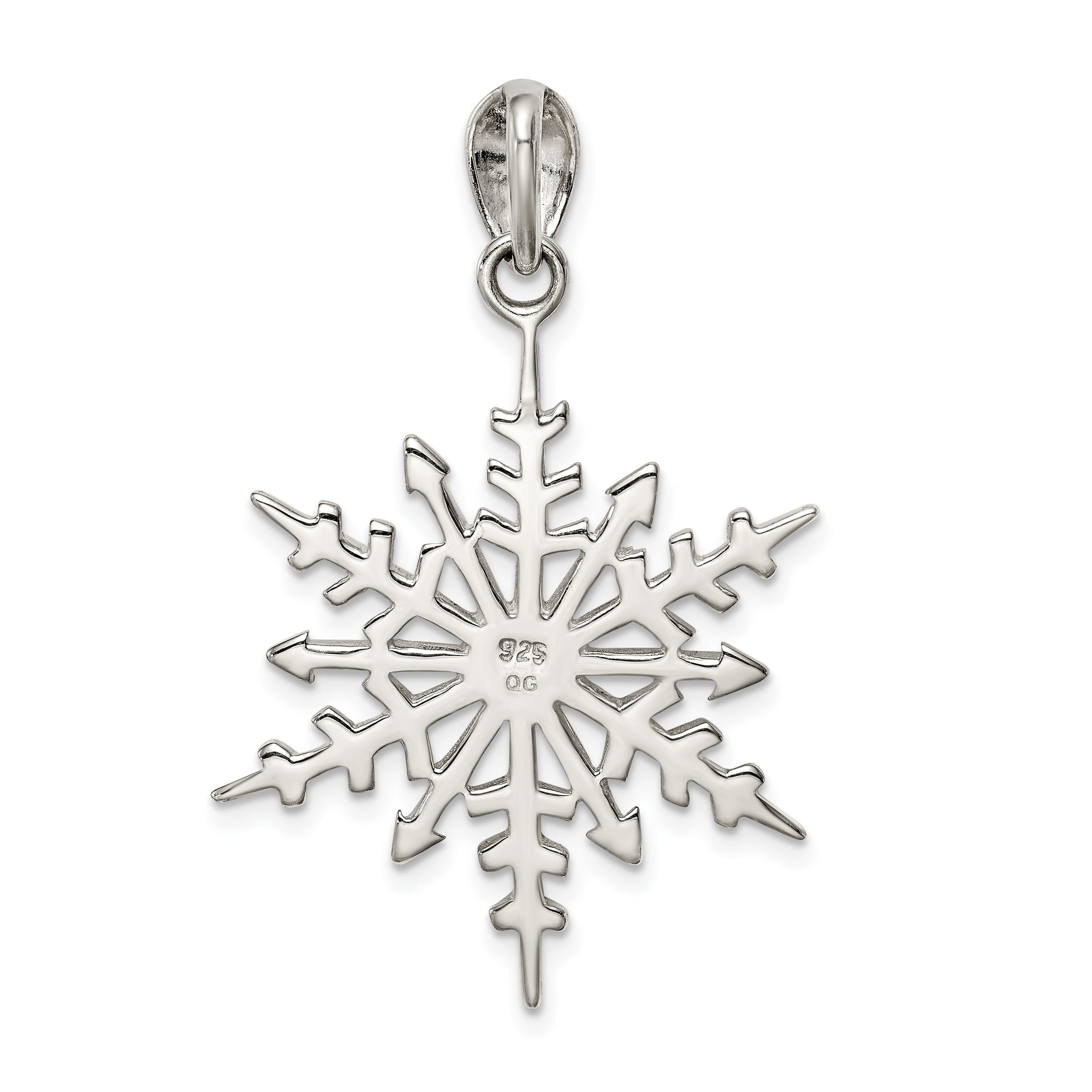 Sterling Silver Snowflake with Stellux Crystal Pendant