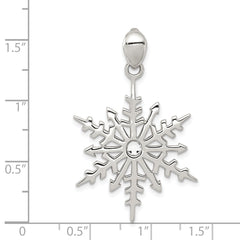 Sterling Silver Snowflake with Stellux Crystal Pendant