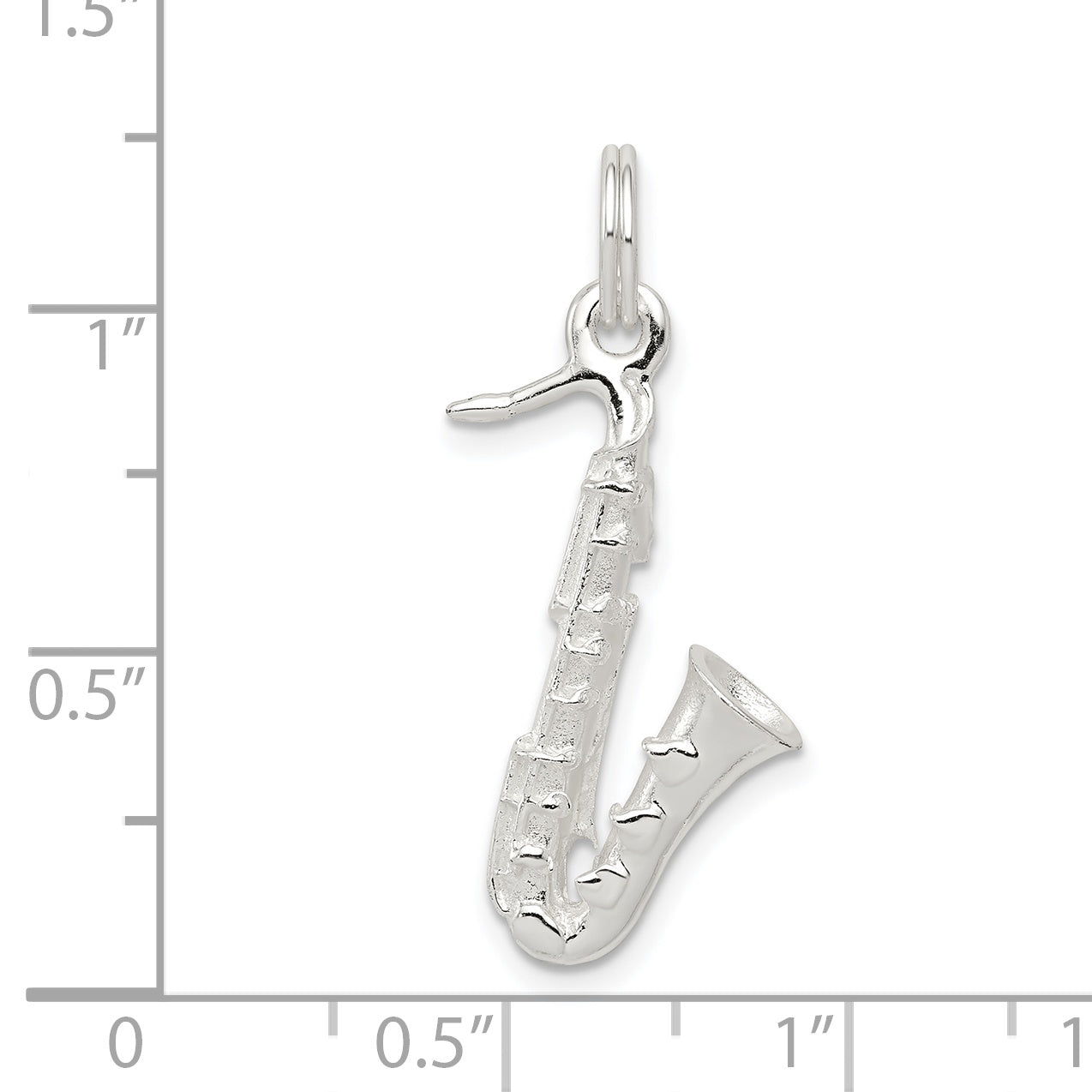 Sterling Silver Saxophone Charm