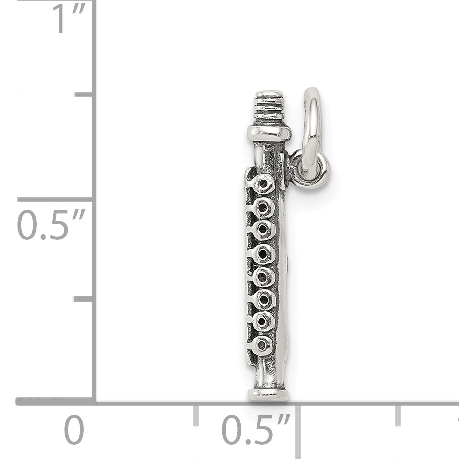 Sterling Silver Antique Flute Charm