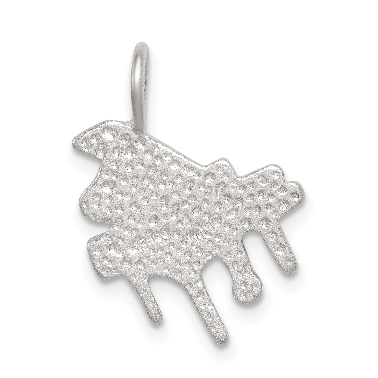 Sterling Silver 925 Grand Piano Pendant with Polished Anti-Tarnish Finish