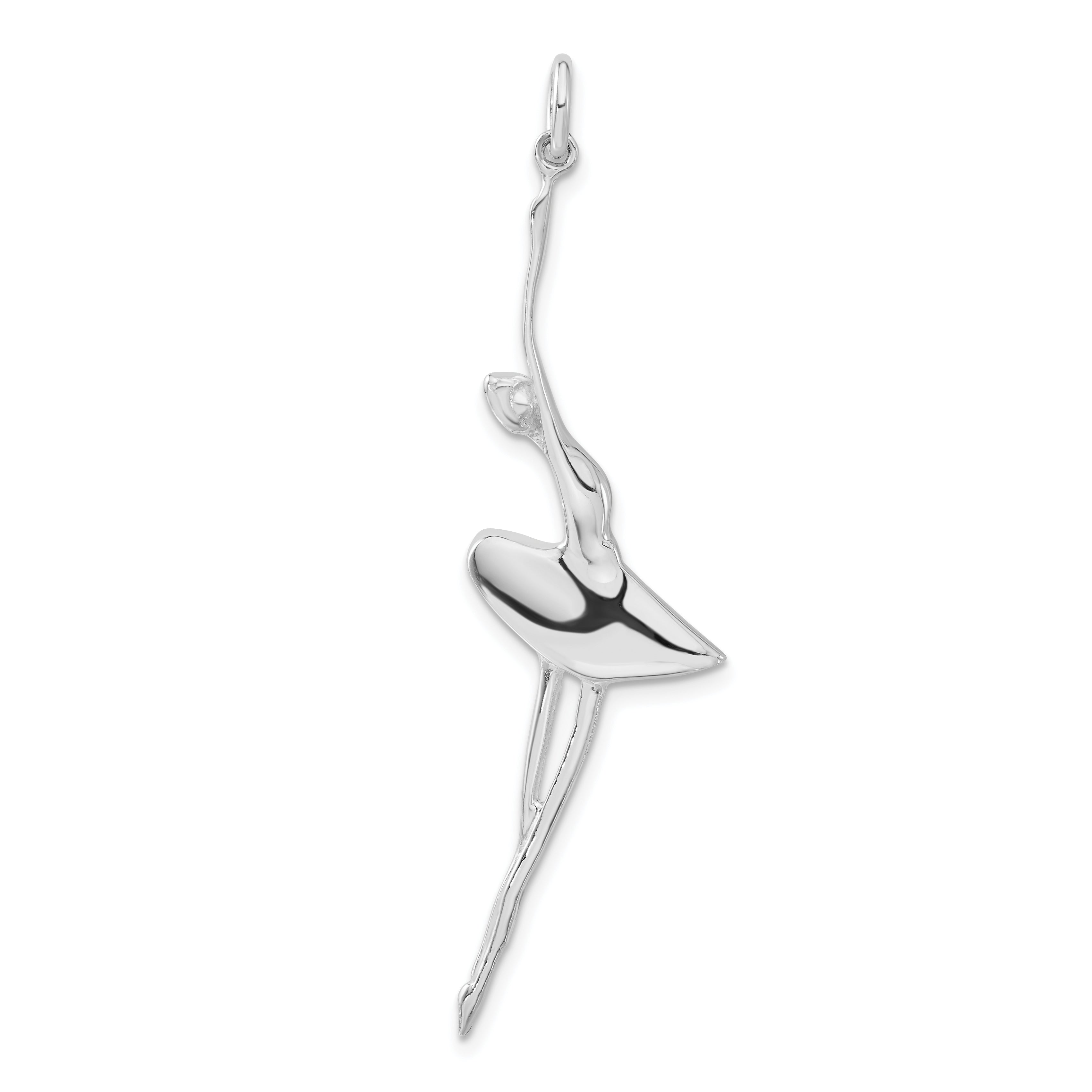 Sterling Silver Polished Ballerina Pendant