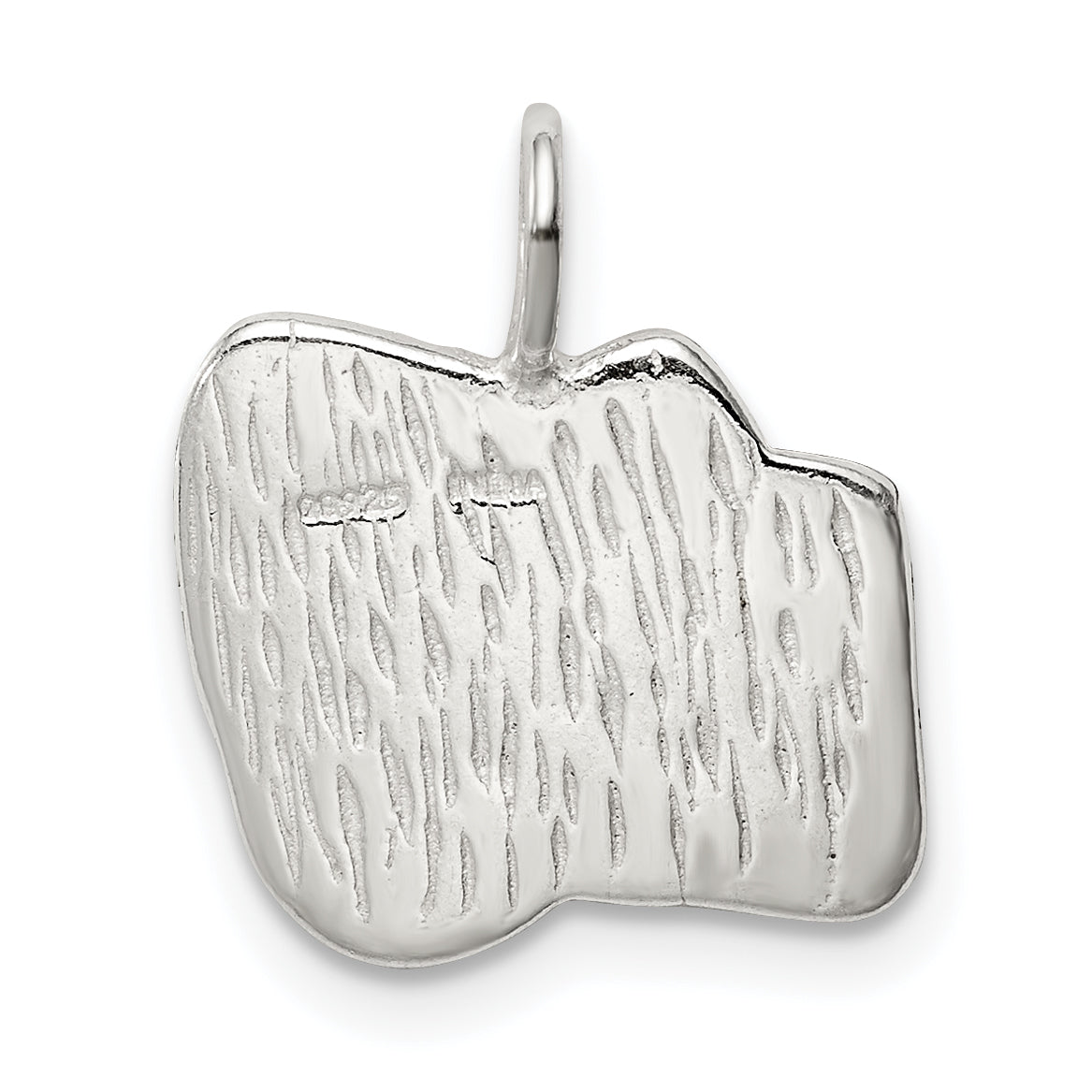 Sterling Silver 925 Camera Charm with Polished Diamond-Cut Finish