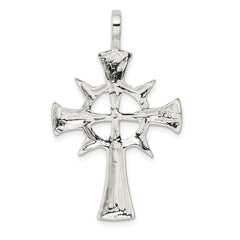 Sterling Silver 925 Iona Cross Pendant with Polished Anti-Tarnish Finish