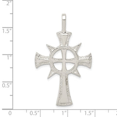 Sterling Silver 925 Iona Cross Pendant with Polished Anti-Tarnish Finish