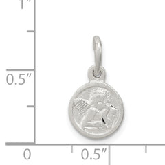 Sterling Silver Diamond Cut  Cherub Disk Charm