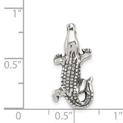 Sterling Silver Antiqued Alligator Chain Slide