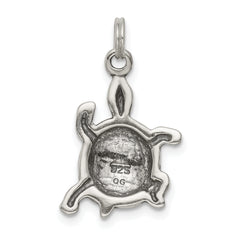 Sophia Jewelers Sterling Silver Antique Turtle Charm with Open Back Design