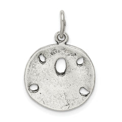 Sterling Silver Antiqued Sand Dollar Charm