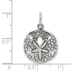 Sterling Silver Antiqued Sand Dollar Charm