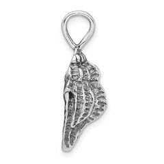 Sterling Silver 925 Women's Polished Conch Shell Pendant by Sophia Jewelers