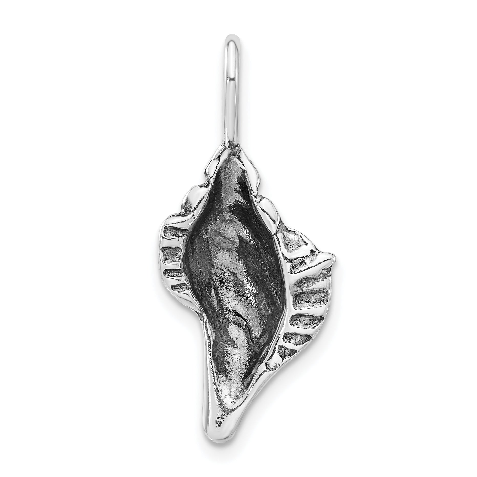 Sterling Silver 925 Women's Polished Conch Shell Pendant by Sophia Jewelers