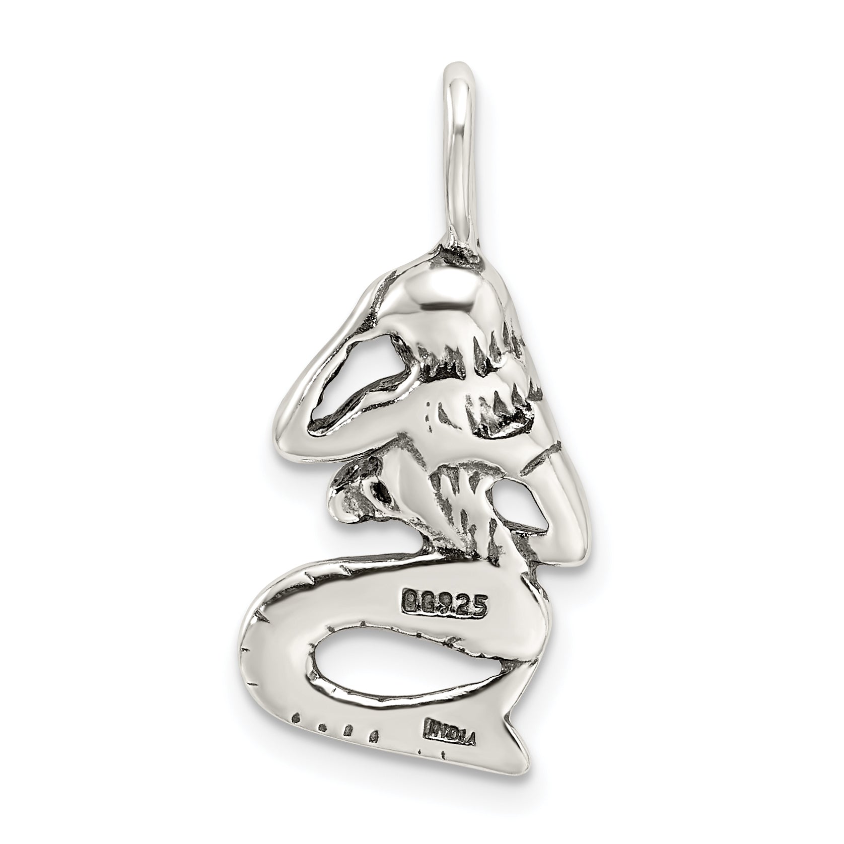 Sterling Silver Antiqued Mermaid Pendant