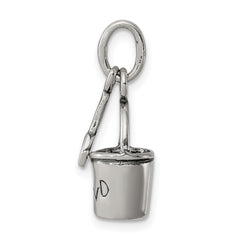 Sterling Silver Antiqued Sand Bucket and Shovel Charm